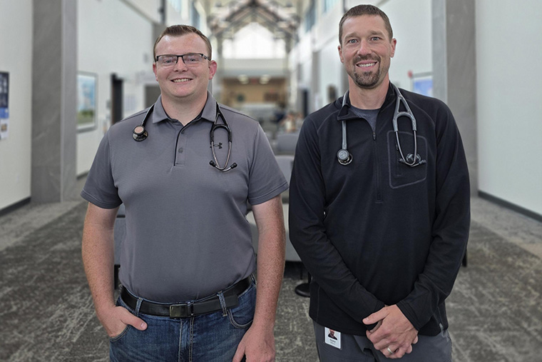 Kalvin Slaubaugh, MD, and Grant Lannoye, PA-C, at Towner County Medical Center