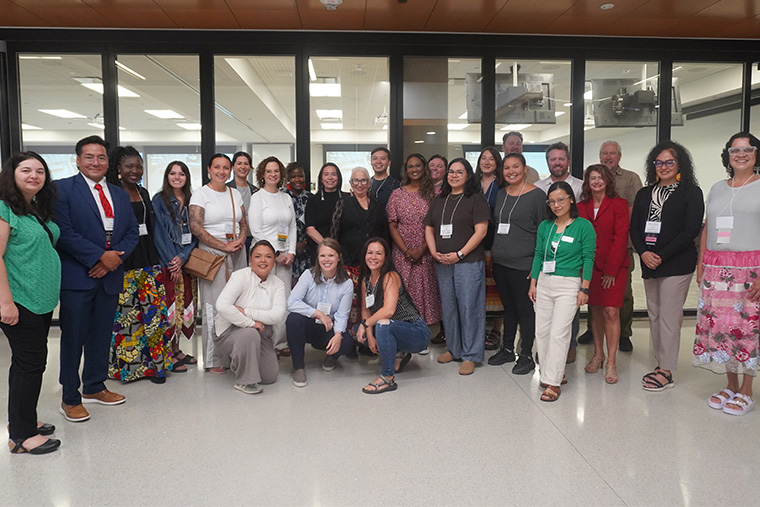First and second-year Indigenous Health Ph.D. students gather with department faculty