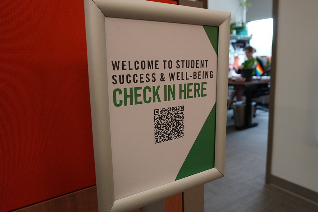 Check-In Sign at Office