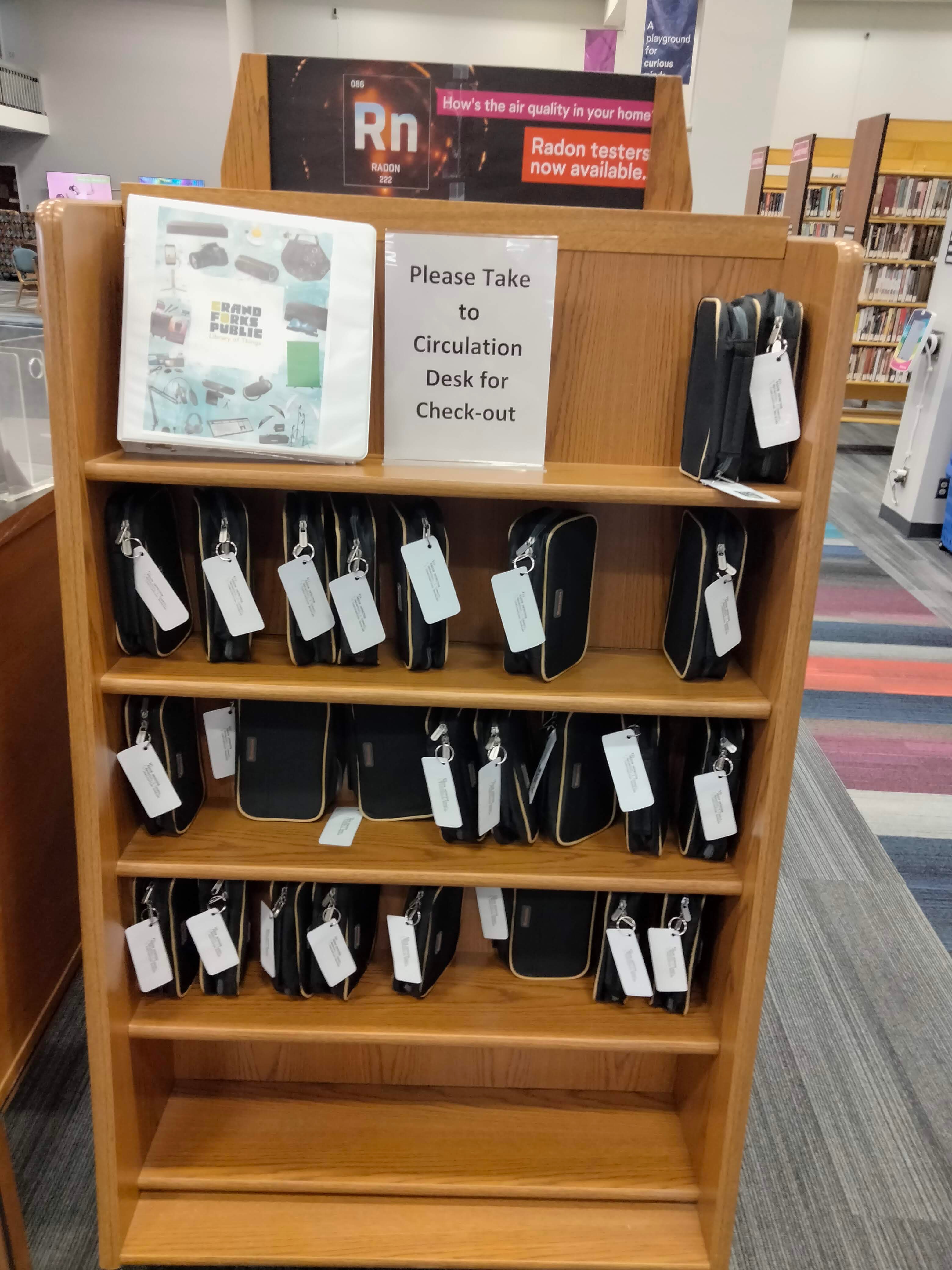 image of gf radon lending library bookshelf