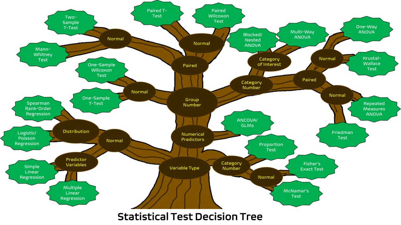 statistical test decision tree